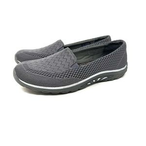 Skechers Womens Size 10 Relaxed Fit Memory Foam Slip On Grey Shoes